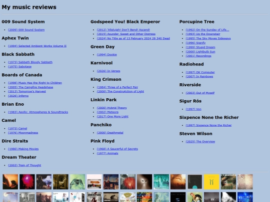 music/reviews screenshot