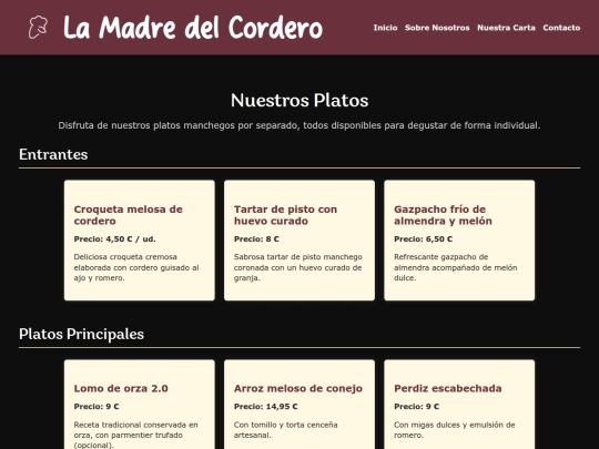 pages/platos screenshot