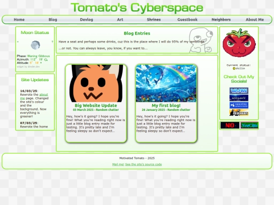 blog screenshot