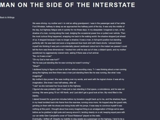 writings/Interstate screenshot