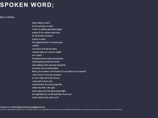 writings/spoken screenshot