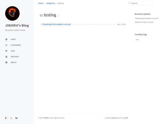 categories/testing screenshot