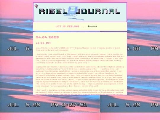 journal screenshot