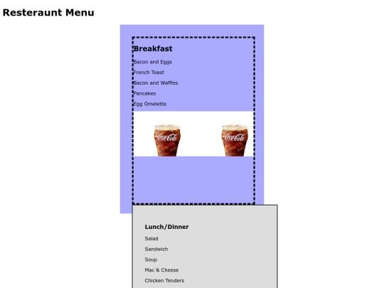 Web Design/RestaurantMenu screenshot