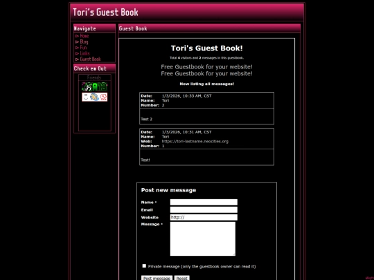 GuestBook screenshot