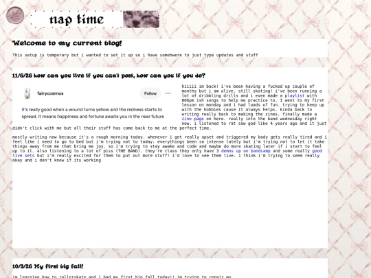 Blog screenshot