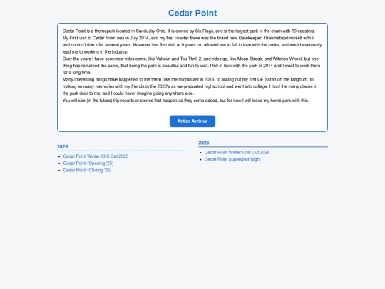 Parks/CParks/CedarPoint screenshot