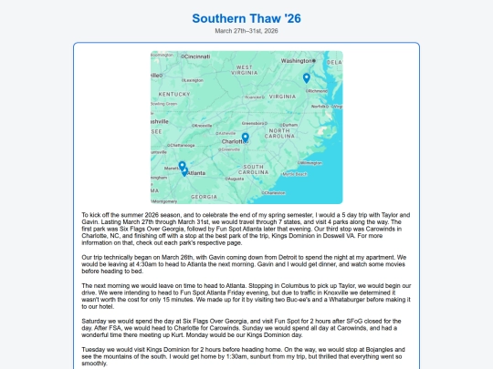Parks/SParks/SouthernThaw2026 screenshot