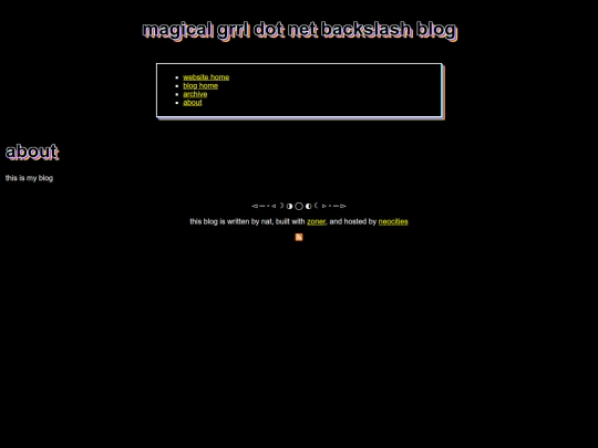 blog/about screenshot
