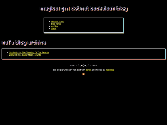 blog/archive screenshot