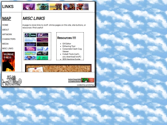 links screenshot