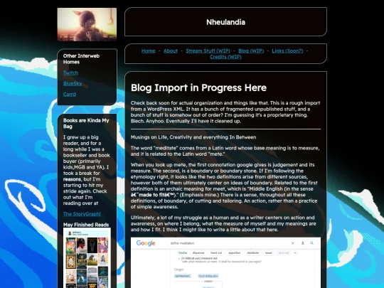 blog screenshot