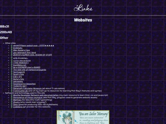 links screenshot