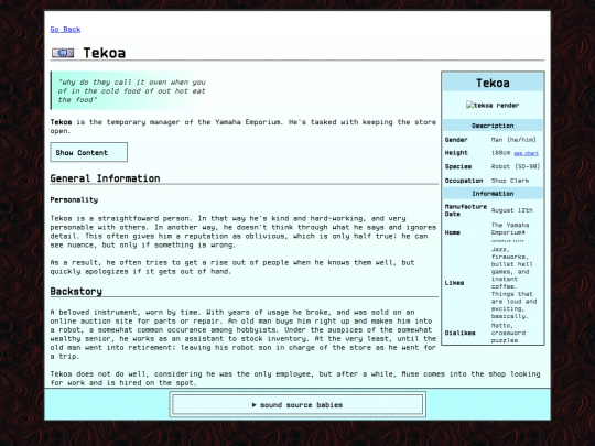 wikis/tekoa_wiki screenshot