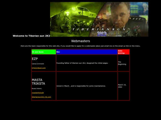 webmasters screenshot