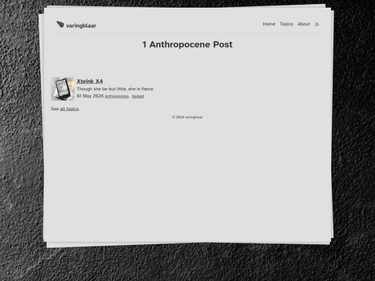topics/anthropocene screenshot