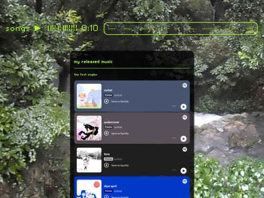 pages/songs screenshot