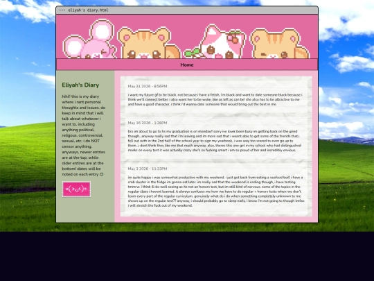 diary screenshot