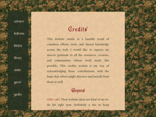 home/entrance/credits screenshot