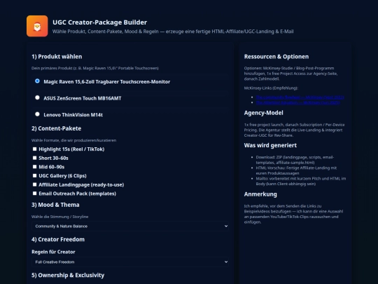 Agency/UGC.agency/creator-house/wunschzettel/tech/monitor-touch/main_builder_preview screenshot