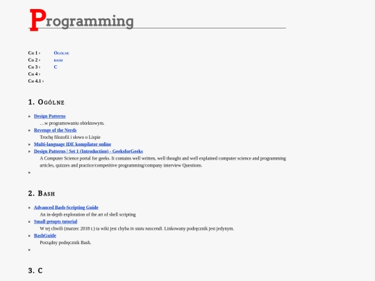 programming/programming_links screenshot