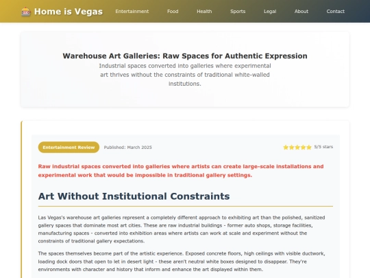 entertainment/warehouse-art-galleries screenshot