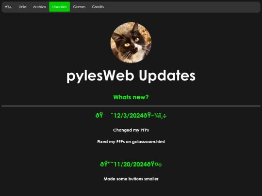updates screenshot