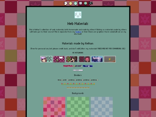 material screenshot