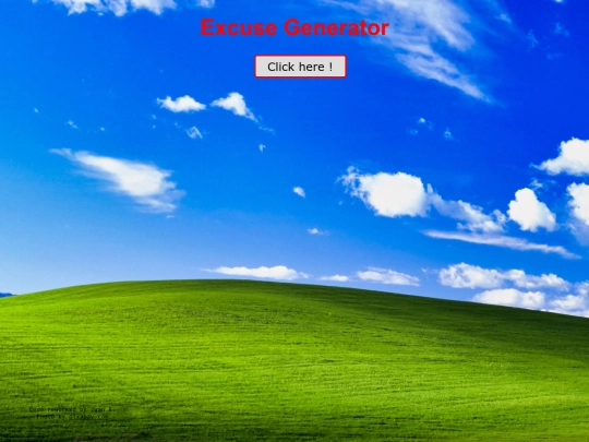 Java Script/HomeworkExcuseGenerator screenshot