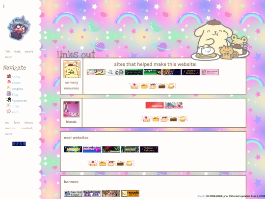 links screenshot