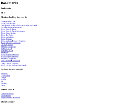 bookmarks screenshot