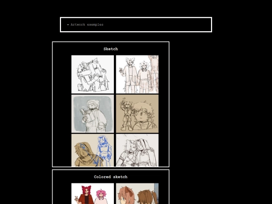 commissions/exemples screenshot