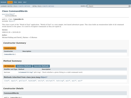 doc/CommandWords screenshot