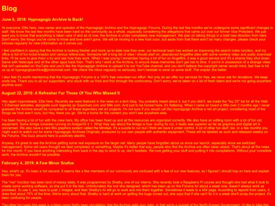 Blog screenshot