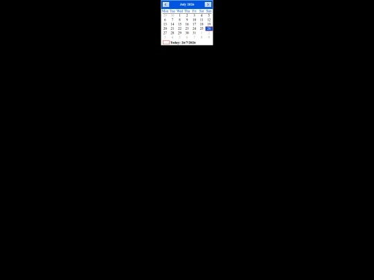 Calendar screenshot