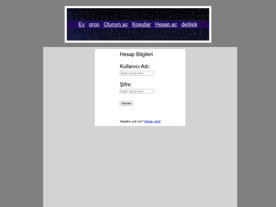 login screenshot