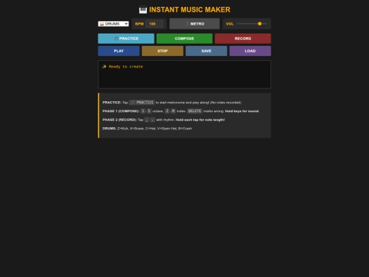Instant_Music_Maker screenshot