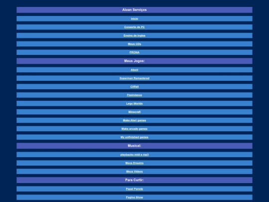 menu screenshot