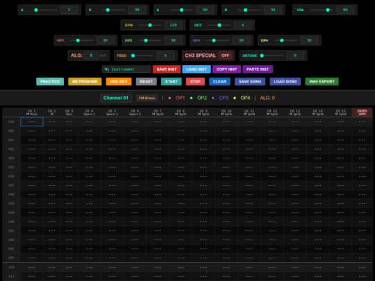 ym2203-tracker screenshot