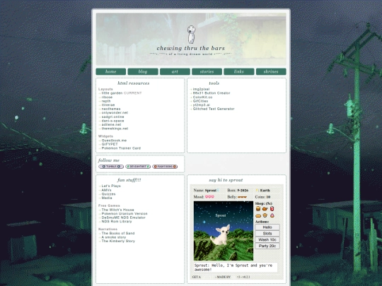 links screenshot