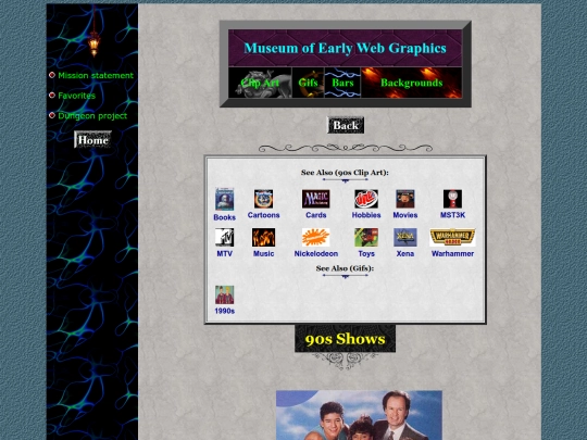 museum/clipart/90sshows screenshot