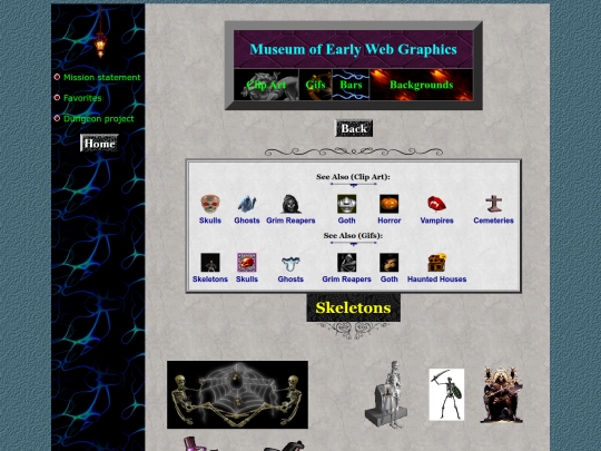 museum/clipart/skeletons screenshot