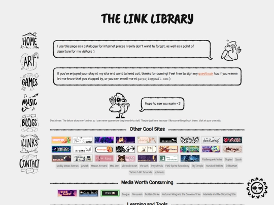 links screenshot
