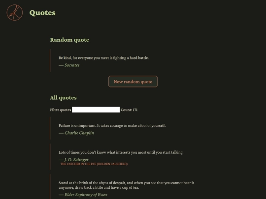 shoebox/quotes screenshot