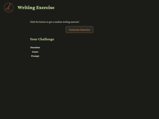 shoebox/writing-exercise screenshot