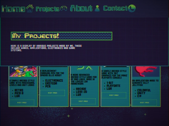 projects screenshot