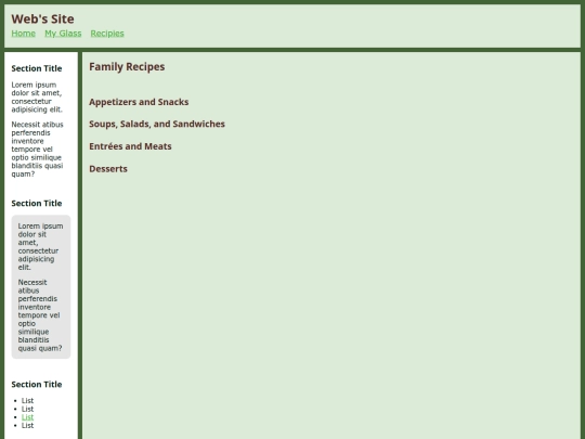 family_recipes screenshot