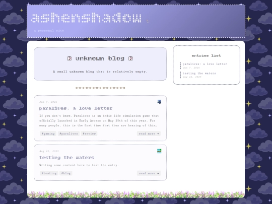 blog screenshot