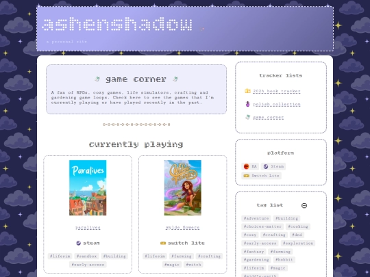 trackers/game-tracker screenshot