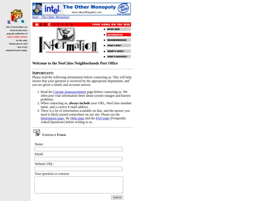 geocities/BHI/contact screenshot